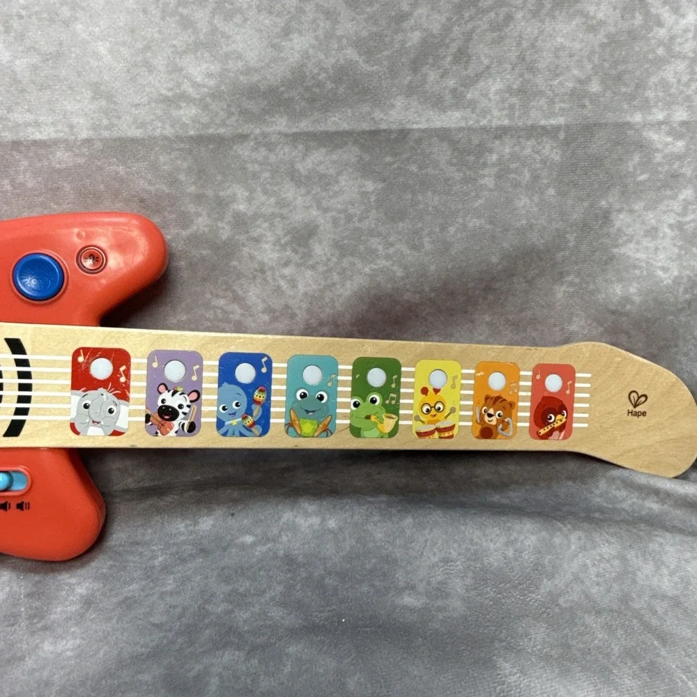 Baby Einstein Musical Wooden Electric Guitar Toy Strum Along Songs Montessori